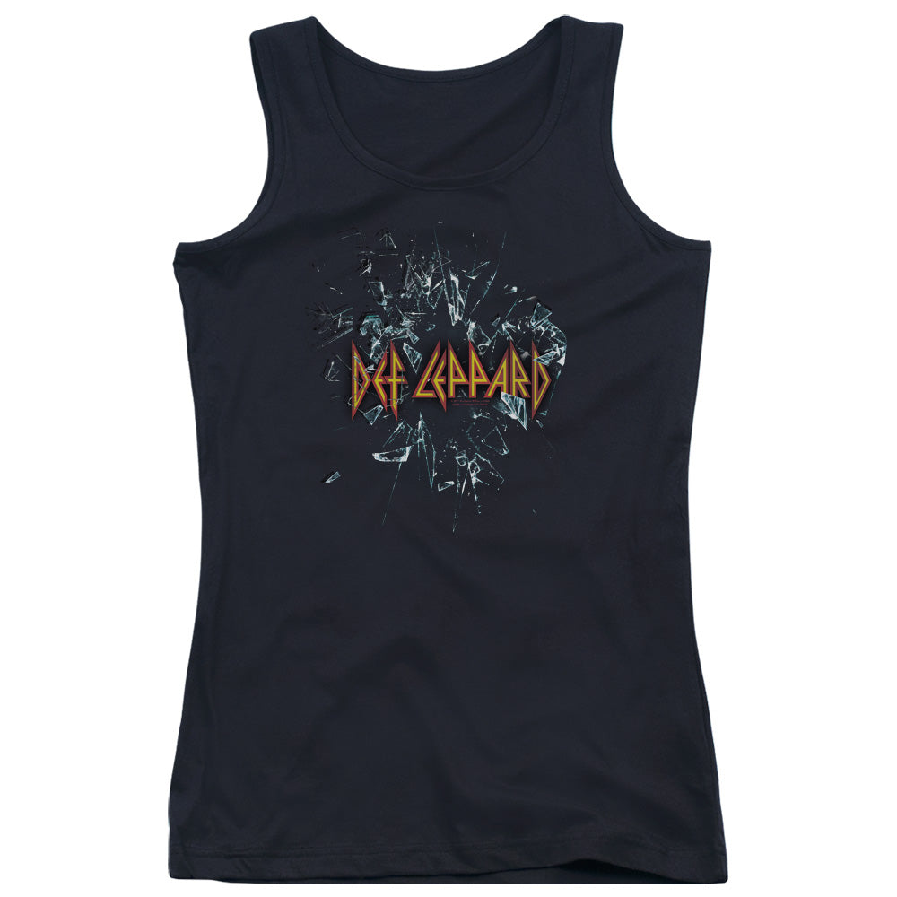 Def Leppard Broken Glass Womens Tank Top Shirt Black