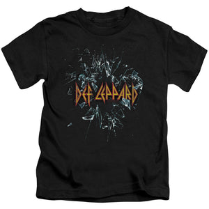 Def Leppard Broken Glass Juvenile Kids Youth T Shirt Black