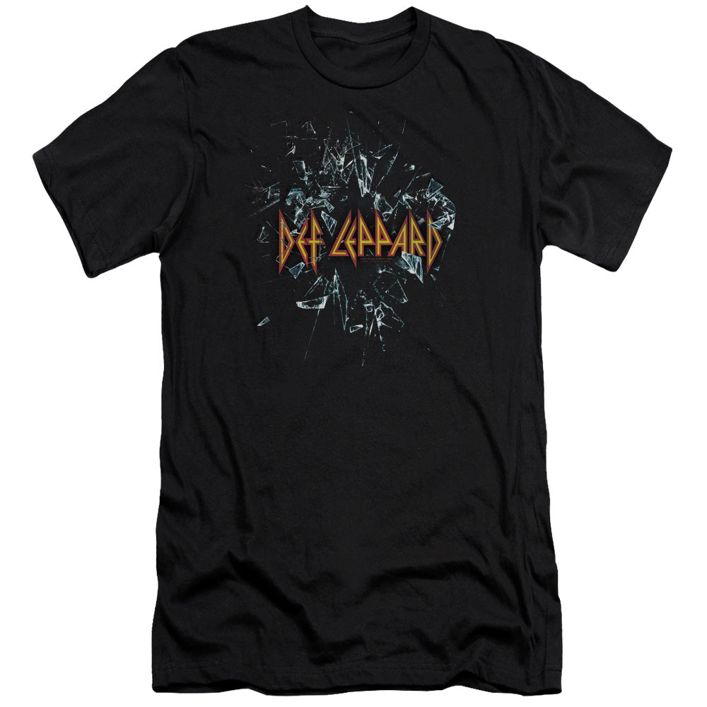 Def Leppard Broken Glass Premium Bella Canvas Slim Fit Mens T Shirt Black