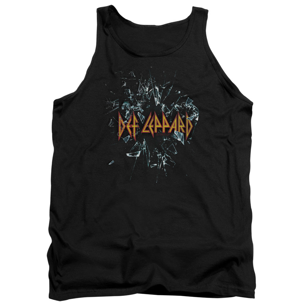 Def Leppard Broken Glass Mens Tank Top Shirt Black