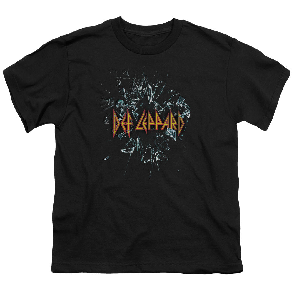 Def Leppard Broken Glass Kids Youth T Shirt Black