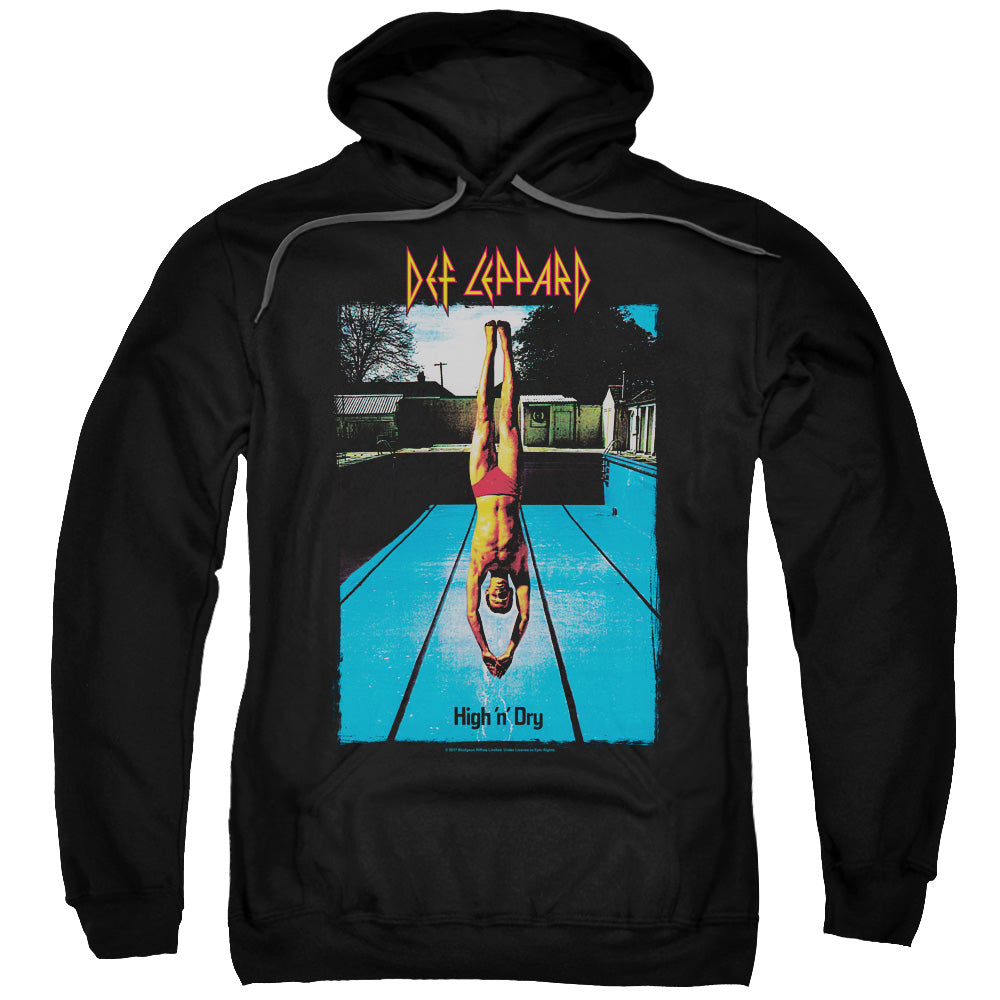 Def Leppard High N Dry Mens Hoodie Black