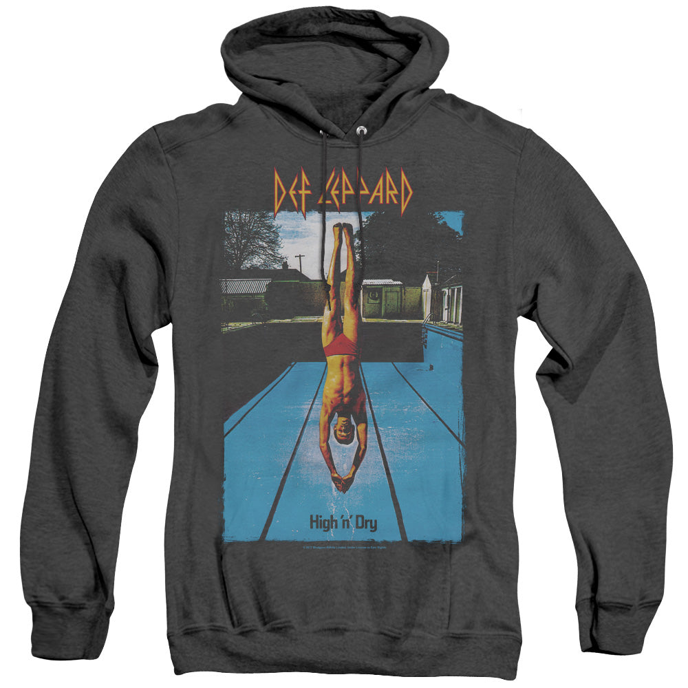 Def Leppard High N Dry Heather Mens Hoodie Black