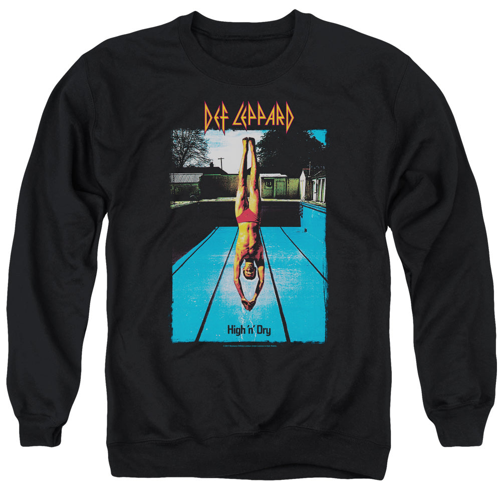 Def Leppard High N Dry Mens Crewneck Sweatshirt Black