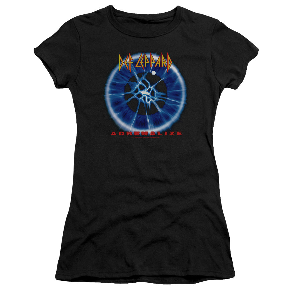 Def Leppard Adrenalize Junior Sheer Cap Sleeve Womens T Shirt Black