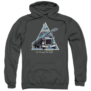 Def Leppard On Through The Night Mens Hoodie Charcoal
