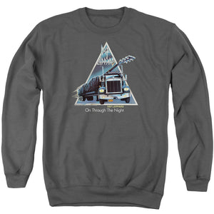 Def Leppard On Through The Night Mens Crewneck Sweatshirt Charcoal