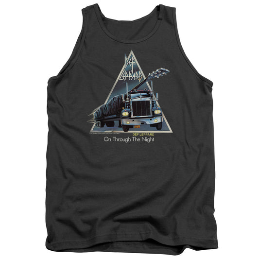 Def Leppard On Through The Night Mens Tank Top Shirt Charcoal