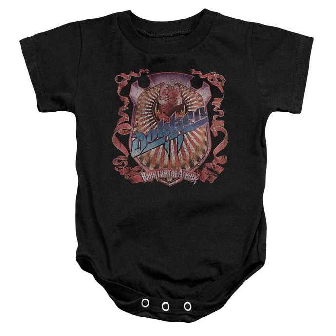 Dokken Back Attack Infant Baby Snapsuit Black