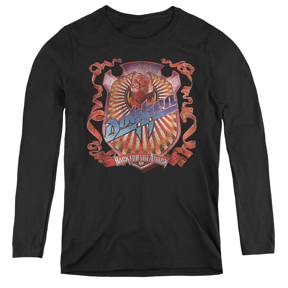 Dokken Back Attack Womens Long Sleeve Shirt Black