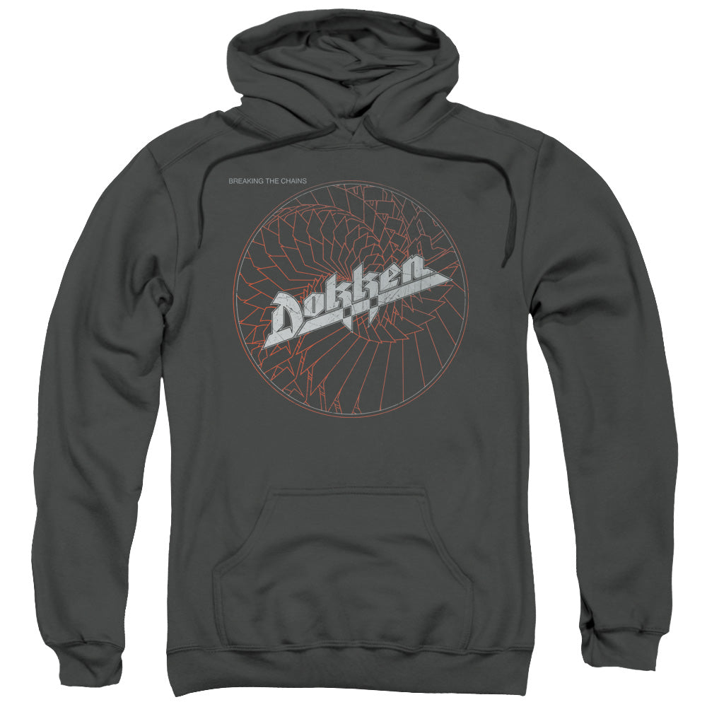 Dokken Breaking The Chains Mens Hoodie Charcoal