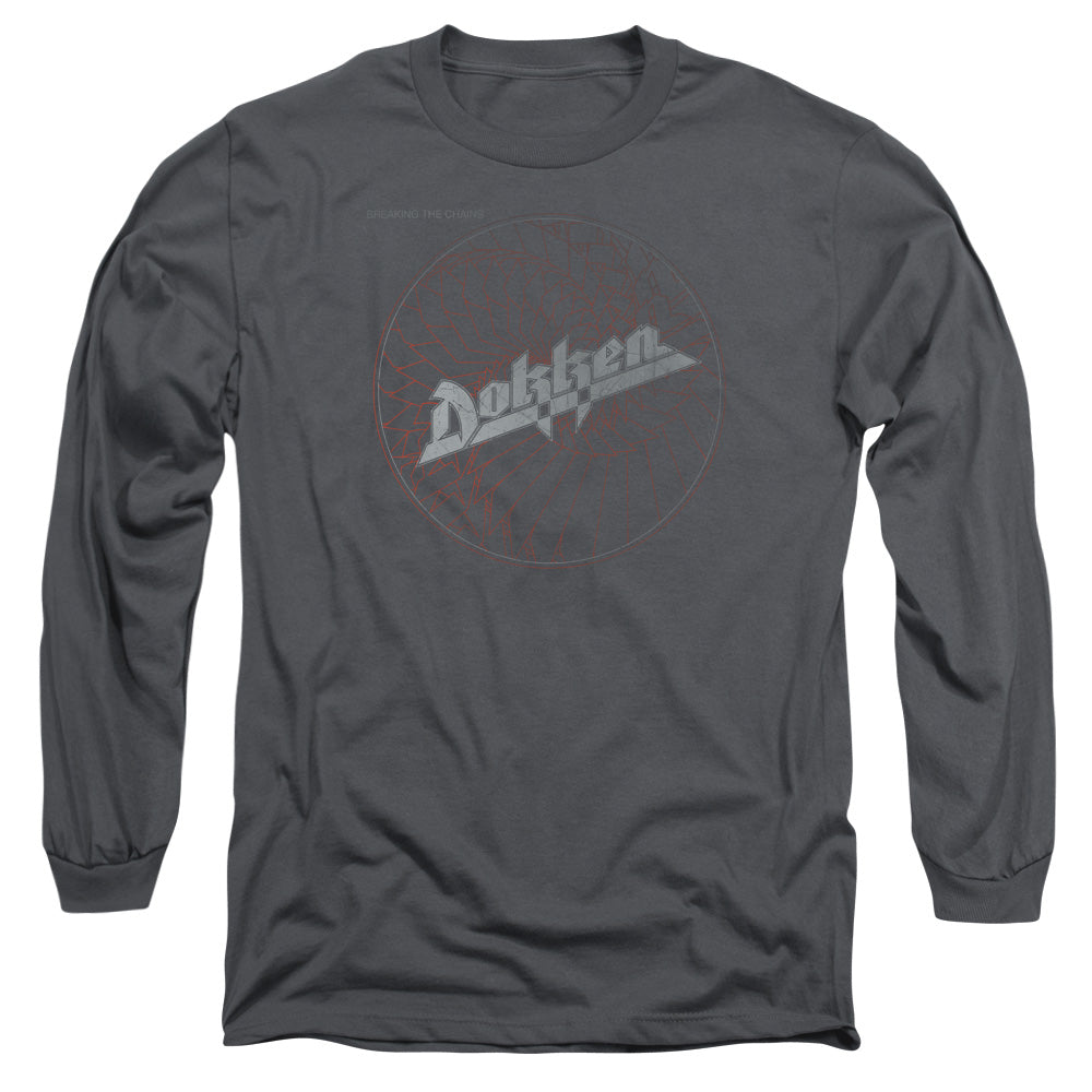 Dokken Breaking The Chains Mens Long Sleeve Shirt Charcoal