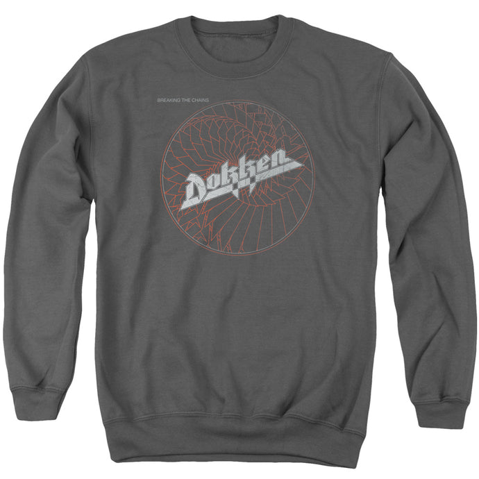 Dokken Breaking The Chains Mens Crewneck Sweatshirt Charcoal