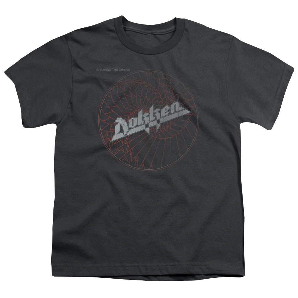 Dokken Breaking The Chains Kids Youth T Shirt Charcoal