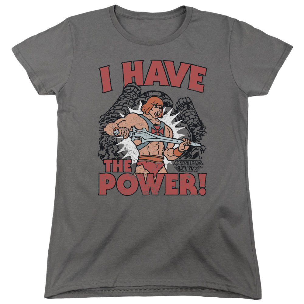 Masters of the Universe I Have the Power Womens T Shirt Charcoal