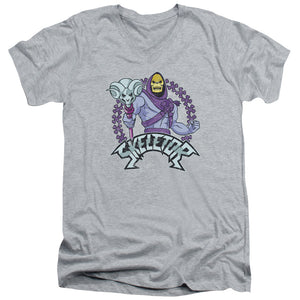 Masters of the Universe Skeletor Mens Slim Fit V Neck T Shirt Athletic Heather