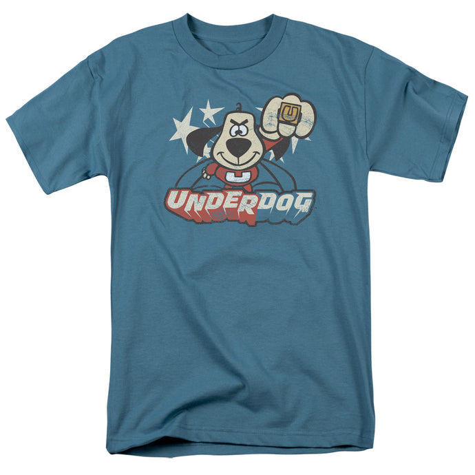 Underdog Flying Logo Mens T Shirt Slate