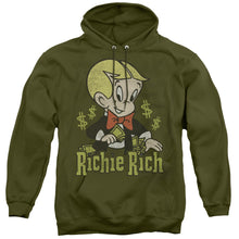 Load image into Gallery viewer, Richie Rich Rich Logo Mens Hoodie Military Green