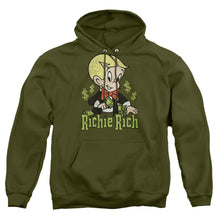 Load image into Gallery viewer, Richie Rich Rich Logo Mens Hoodie Military Green