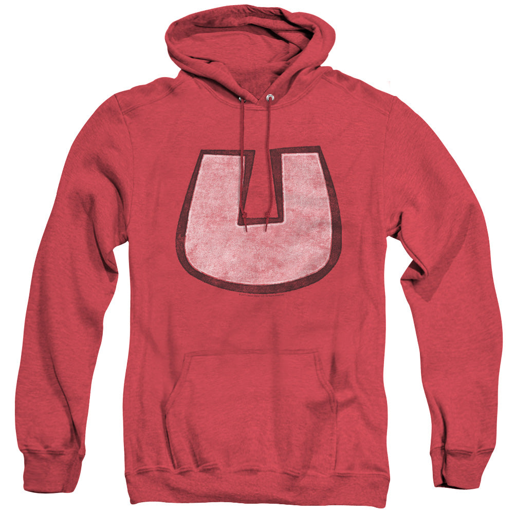 Underdog U Crest Mens Heather Hoodie Red Officially Licensed