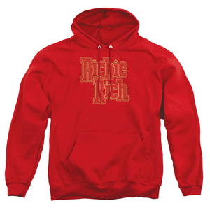 Richie Rich Stacked Mens Hoodie Red