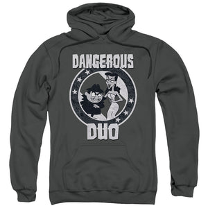 Rocky & Bullwinkle Dangerous Mens Hoodie Charcoal