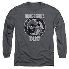 Load image into Gallery viewer, Rocky &amp; Bullwinkle Dangerous Mens Long Sleeve Shirt Charcoal