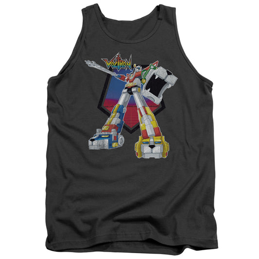 Voltron Blazing Sword Mens Tank Top Shirt Charcoal