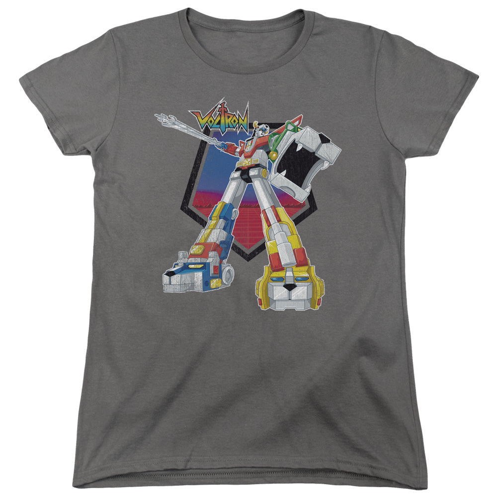 Voltron Blazing Sword Womens T Shirt Charcoal