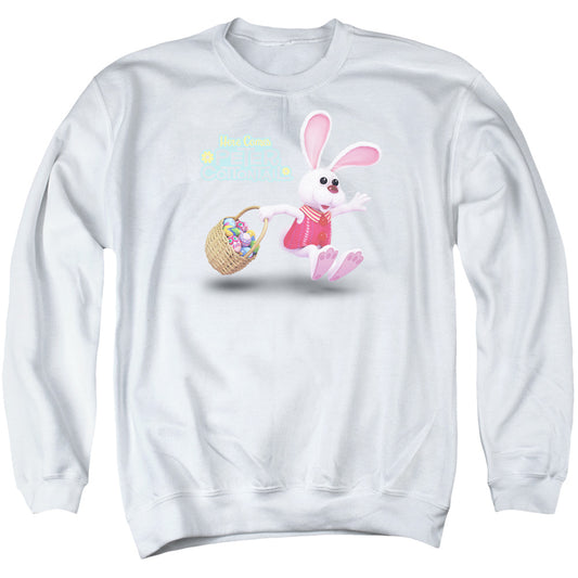 Here Comes Peter Cottontail Hop Around Mens Crewneck Sweatshirt White