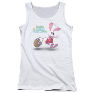 Here Comes Peter Cottontail Hop Around Womens Tank Top Shirt White