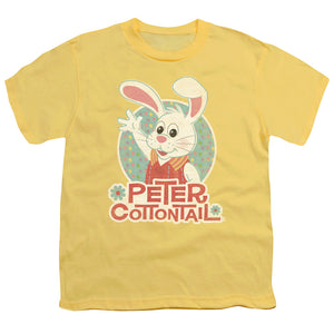 Here Comes Peter Cottontail Peter Wave Kids Youth T Shirt Yellow