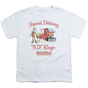 Santa Claus is Comin to Town Kluger Kids Youth T Shirt White