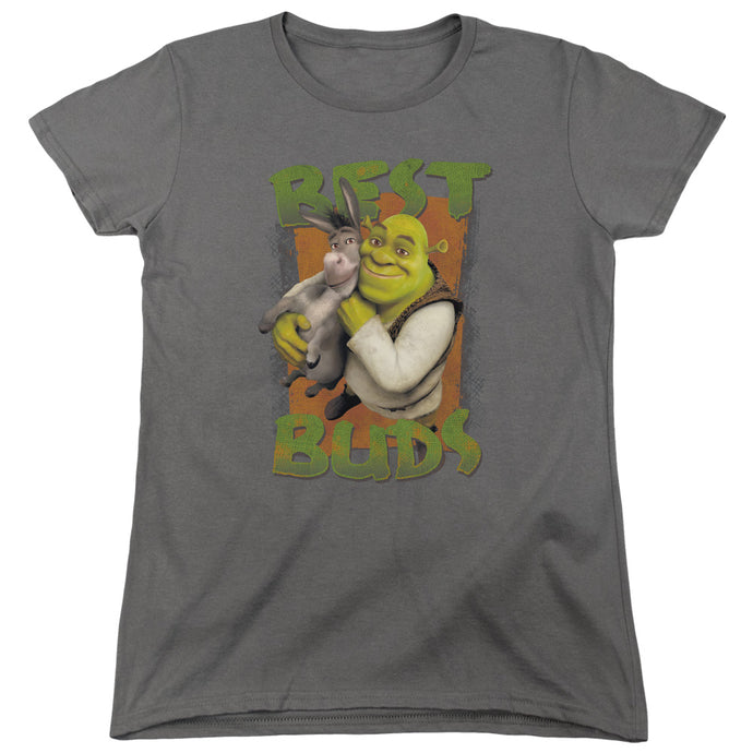 Shrek Buds Womens T Shirt Charcoal