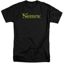 Load image into Gallery viewer, Shrek Logo Mens Tall T Shirt Black