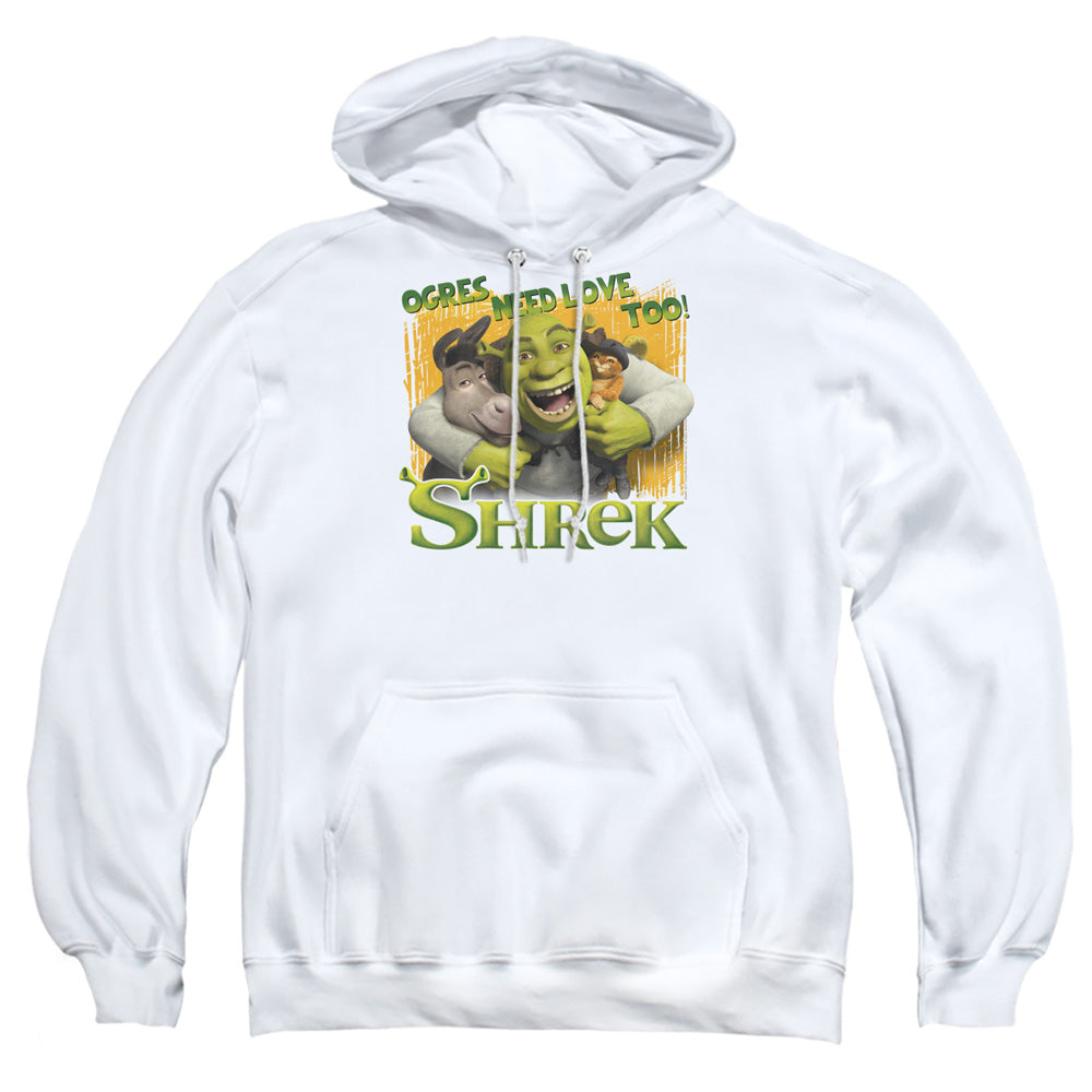 Shrek Ogres Need Love Mens Hoodie White