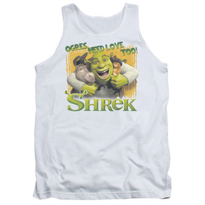 Shrek Ogres Need Love Mens Tank Top Shirt White