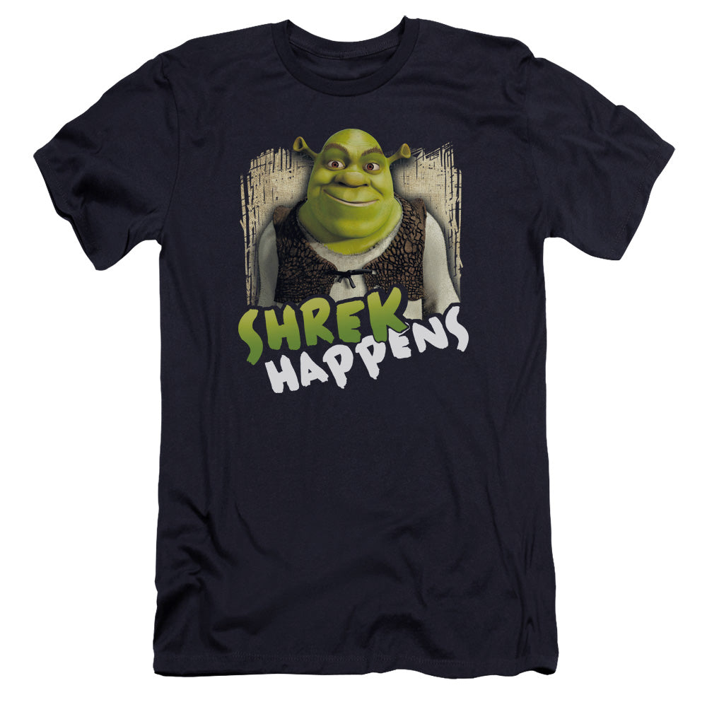 Shrek Happens Premium Bella Canvas Slim Fit Mens T Shirt Navy Blue