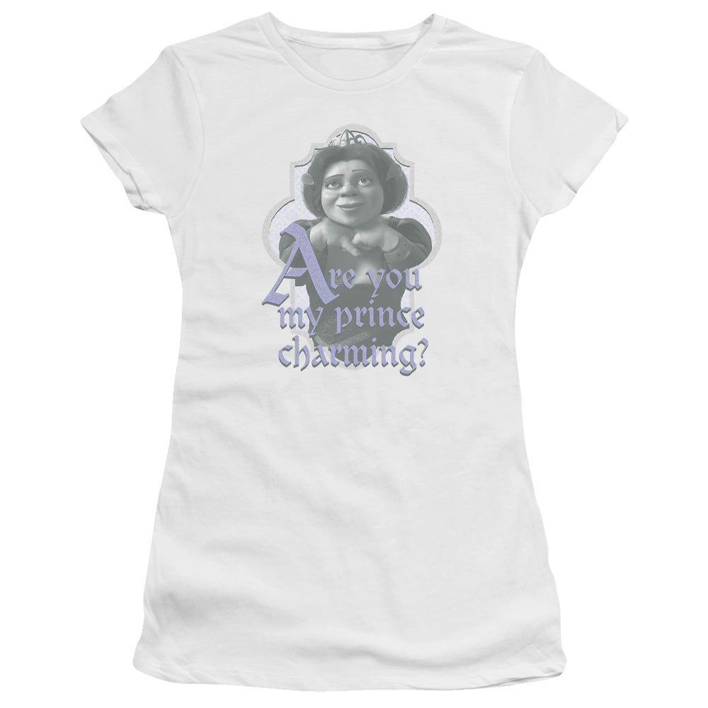 Shrek Lifes Questions Junior Sheer Cap Sleeve Womens T Shirt White