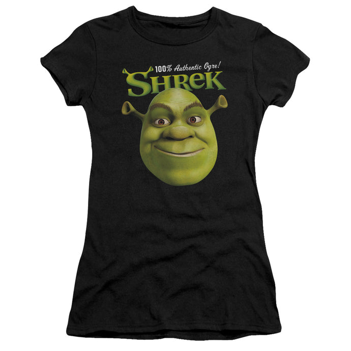 Shrek Authentic Junior Sheer Cap Sleeve Womens T Shirt Black