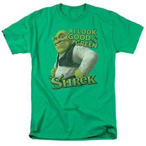 Shrek Looking Good Mens T Shirt Kelly Green