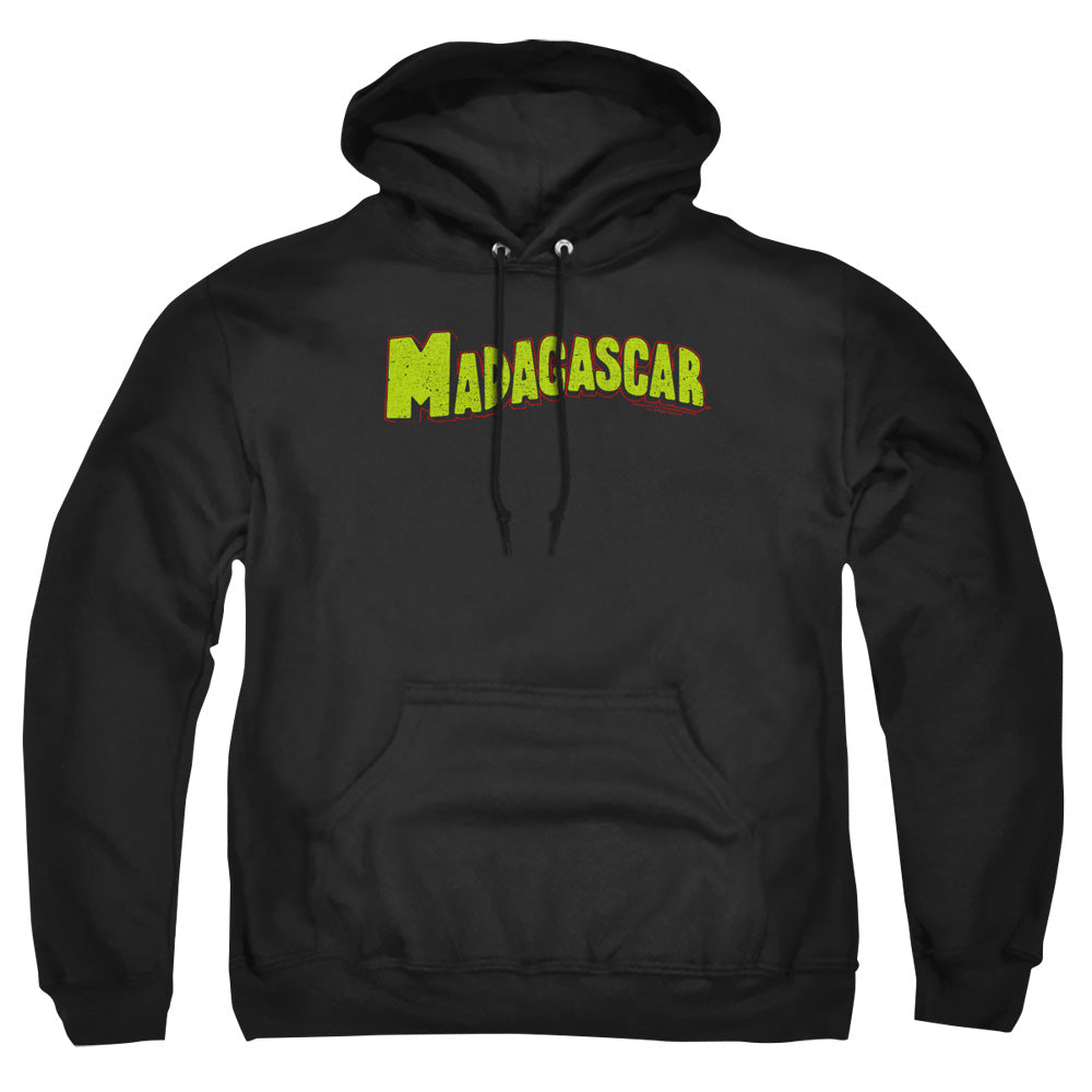 Madagascar Logo Mens Hoodie Black Officially Licensed