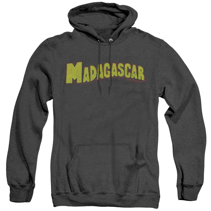 Madagascar Logo Heather Mens Hoodie Black
