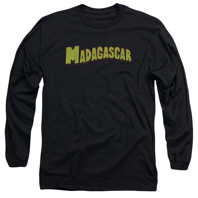 Madagascar Logo Mens Long Sleeve Shirt Black
