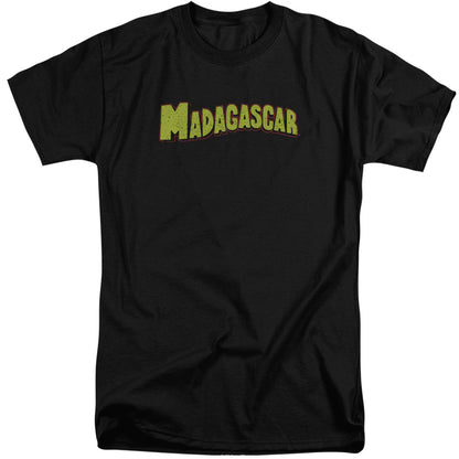 Madagascar Logo Mens Tall T Shirt Black Officially Licensed