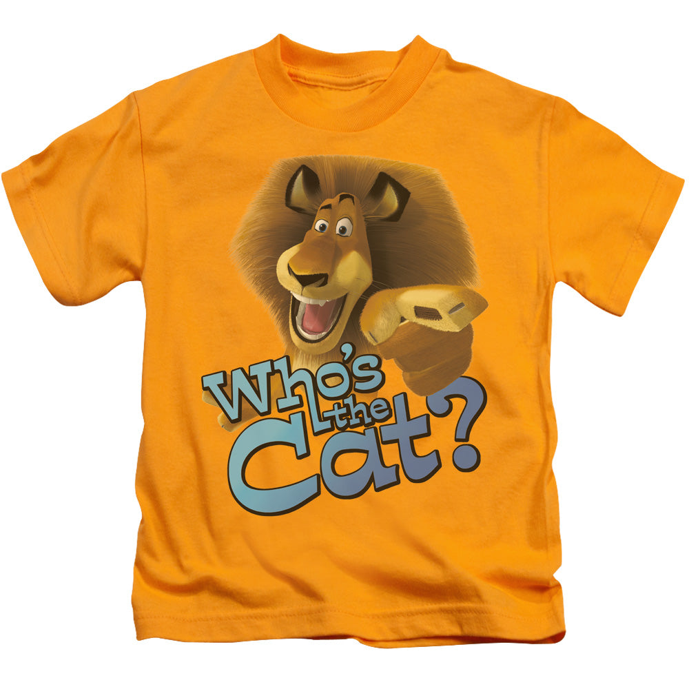 Kung Fu Panda Whos the Cat Juvenile Kids Youth T Shirt Gold