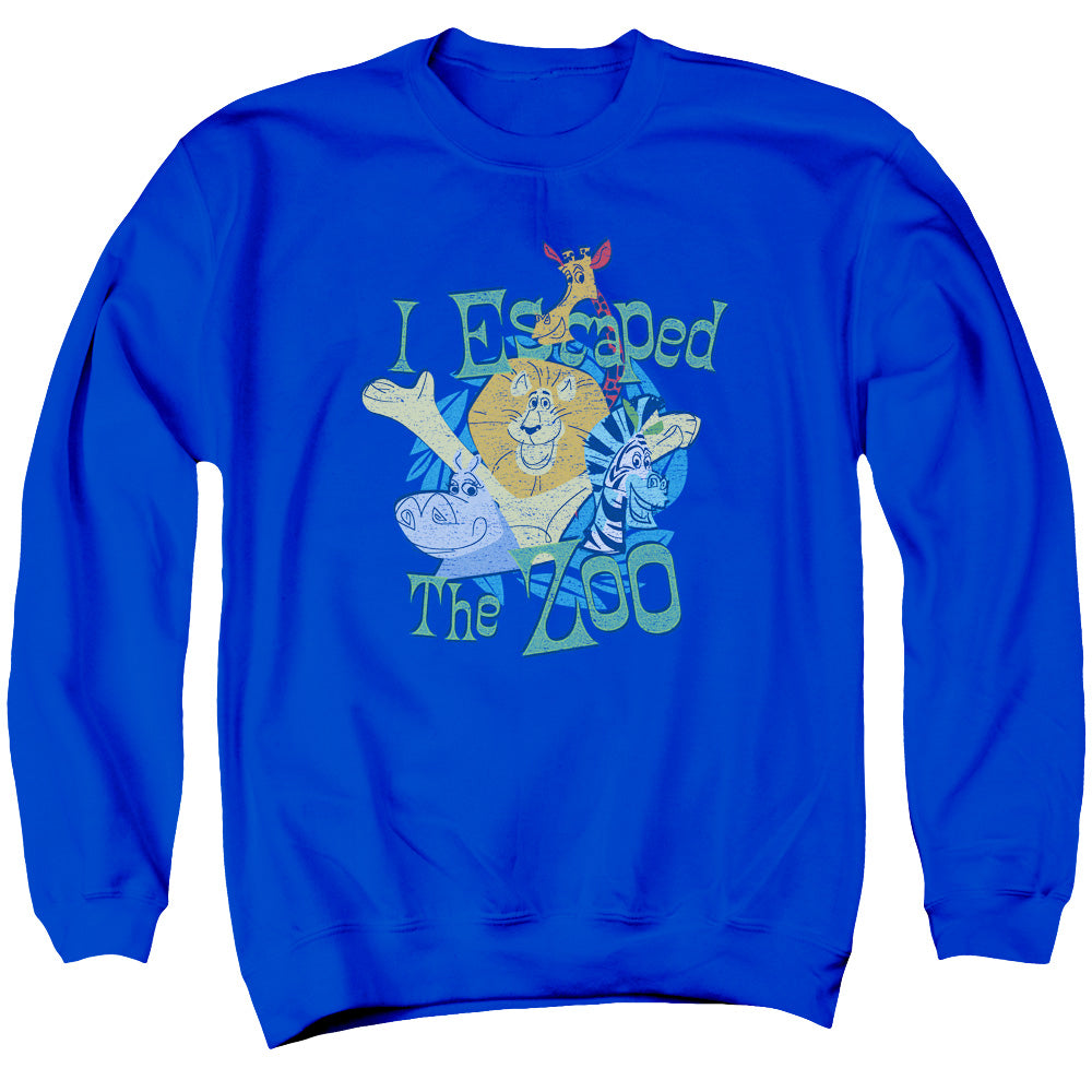 Madagascar Escaped Mens Crewneck Sweatshirt Royal Blue
