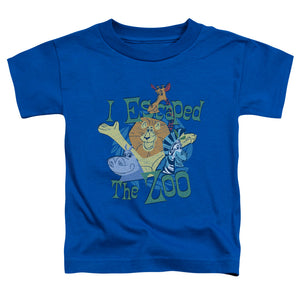 Madagascar Escaped Toddler Kids Youth T Shirt Royal Blue