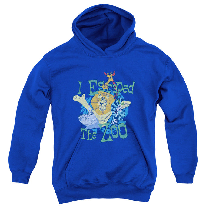 Madagascar Escaped Kids Youth Hoodie Royal