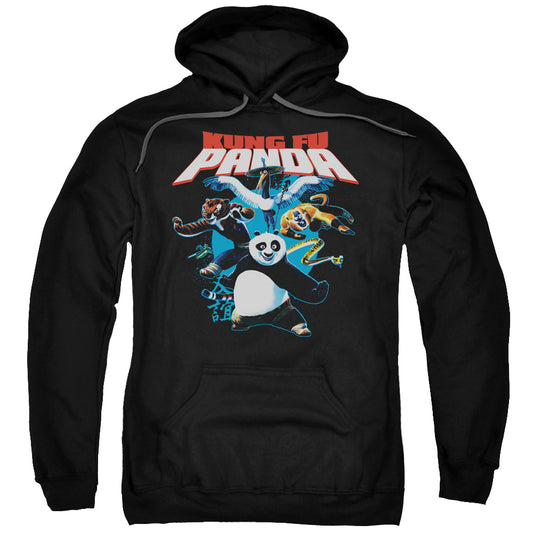 Kung Fu Panda Kung Fu Group Mens Hoodie Black